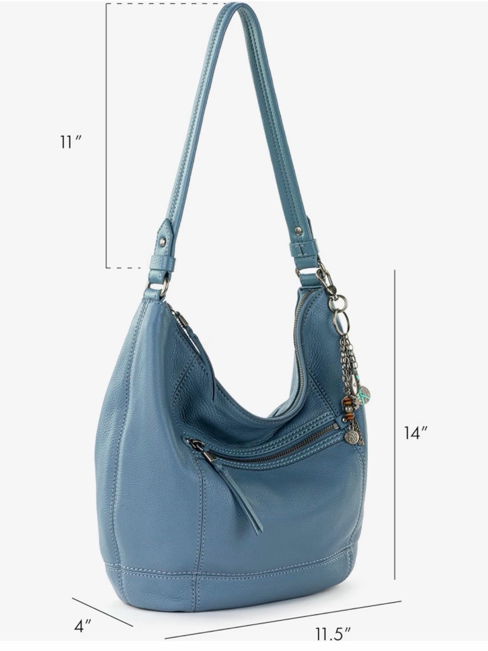 The Sak Sequoia Leather Hobo Shoulder Bag- Large slouchy bag and lightweight - Picture 5 of 16